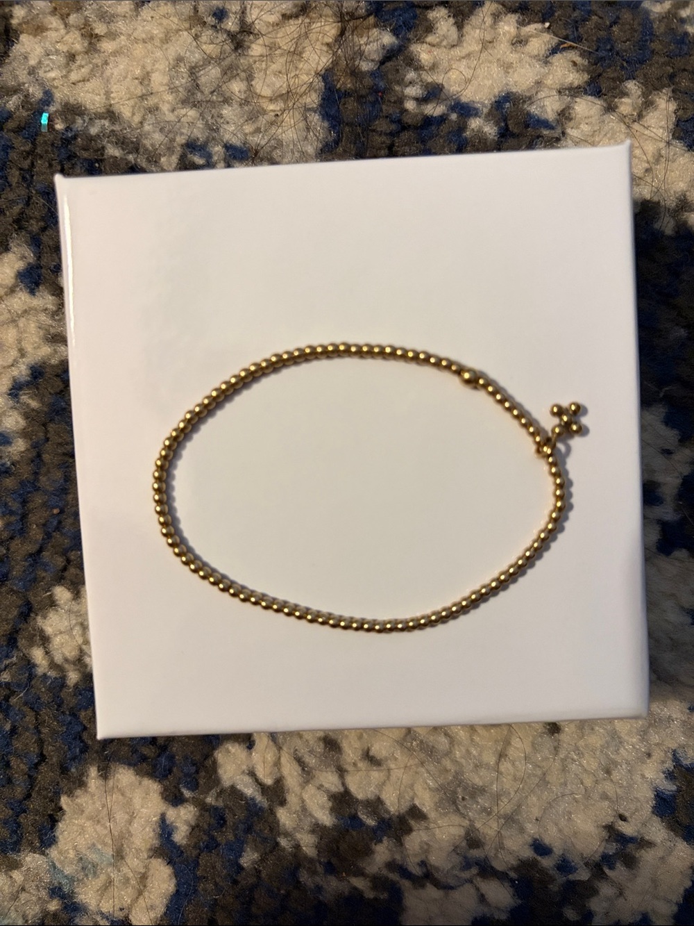 Enewton Signiature Cross Gold Beaded Stretch Bracelet - Elegant Women's Jewelry